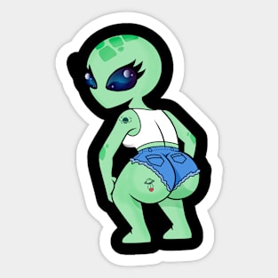 Caked UP Alien Sticker